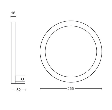 LED SANA Wandleuchte Schwarz 20W 24V CCT RGB PHILIPS HUE Bluetooth Zigbee