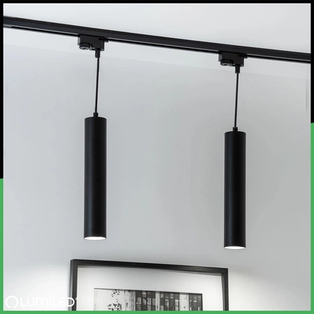 Hängelampe 29cm Reflektor GU10 LED SOPLO Schwarz LUMILED