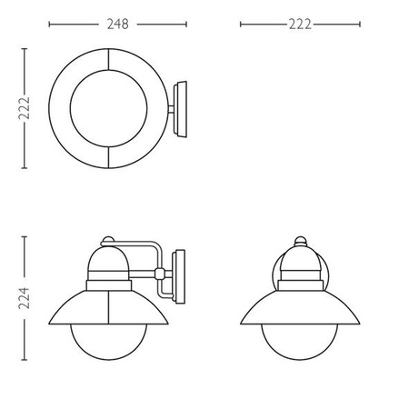 Gartenlampe LED Wandlampe HOVERFLY myGarden E27 IP44 Laterne für Daunen Schwarz PHILIPS