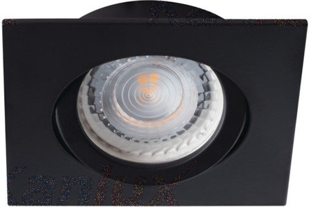 Quadratische Halogen-Deckeneinbauleuchte DALLA MR16 Gx5,3 schwarz Kanlux