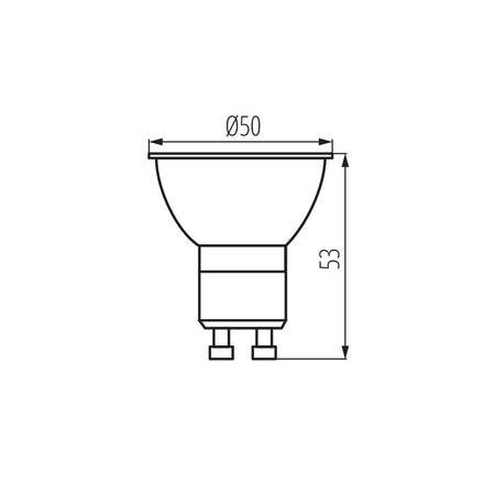 LED GU10 Reflektor PAR16 4.9W = 53W 550lm 6500K Kalt 100° Silber XLED Kanlux