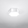 SUNDE 2xE27 LED-Deckenleuchte 11cm Sechseckleuchte Weiß SOLLUX