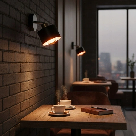 Wandlampe Spotlight Wandlampe E27 Moving Black Copper Elza Masterled