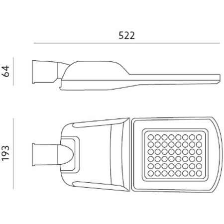 LED-Straßenleuchte New Street 50W 8500lm 4000K KOBI