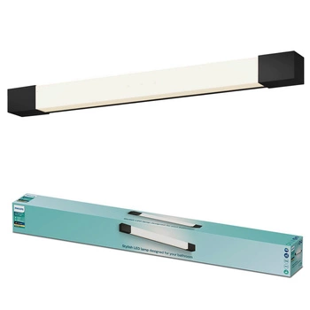 LED Spiegelbeleuchtung 10W 1500lm 2700K 62cm IP44 Schwarz Rover Philips