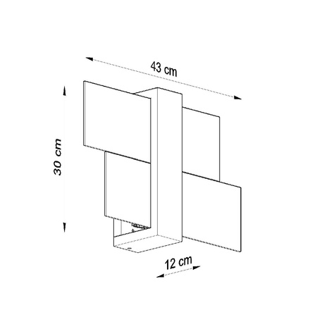 Wandleuchte FENIKS 1 E27 Modern Weiß und Holz SOLLUX