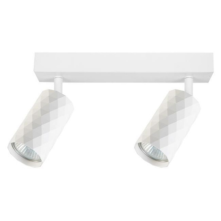 Spot Tuba Reflektor Halogen-Deckenleuchte 2x GU10 Moving White Glamour Masterled