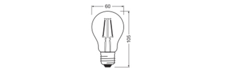 LED-Lampe E27 A60 1W = 15W 136lm 2700K Warm 300° Glühfaden STAR CLASSIC Osram