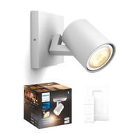 Spot Runner LED Wandleuchte Weiß 5W CCT PHILIPS HUE Bluetooth Zigbee + Dimmer Schalter