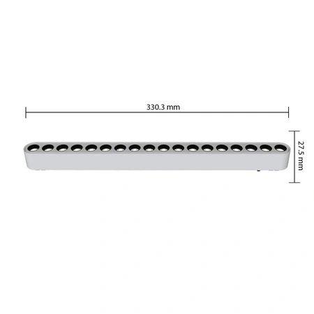 LED-Leuchte für magnetische Stromschienen Plug-in 16W 1120lm 4000K Neutral CRI90 24° 48V Weiß Luxo Masterled