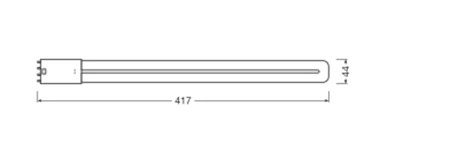 LED-Leuchtstofflampe 2G11 8W = 18W 1000lm 6500K Kalt 140° DULUX Osram