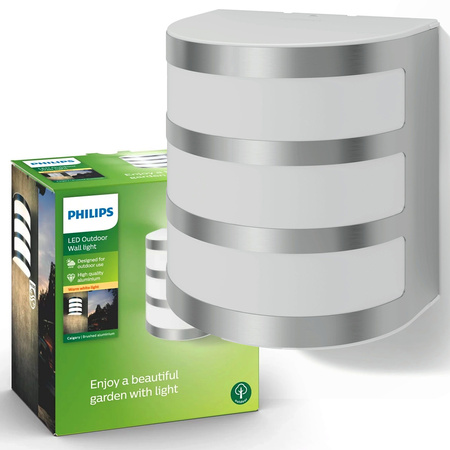Gartenleuchte LED Wandleuchte CALGARY myGarden 3W 2700K IP44 Silber PHILIPS