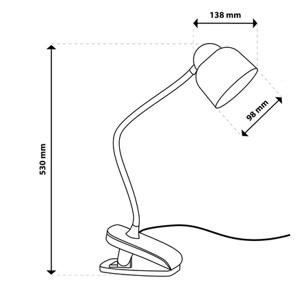 LED 5W CCT Schul-Schreibtischlampe TESA 2 Schwarz LUMILED