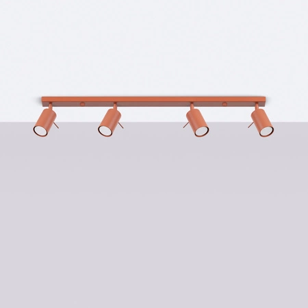 Tuba Spot Reflektor Deckenleuchte 4x GU10 Ocker Rot Ring Bittersüß Schimmer SL.1510 Sollux