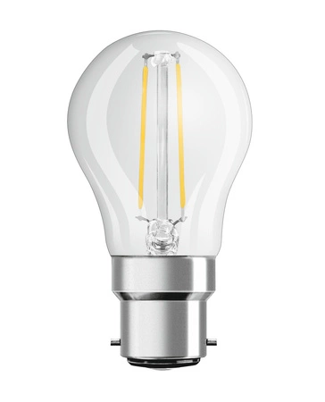 LED-Lampe P45 Ball B22d 2.5W = 25W 250lm 2700K Warm 300° Retrofit Glühfaden CLASSIC Osram