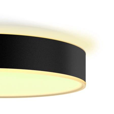 LED Plafond Deckenleuchte Enrave Schwarz 48W 55cm CCT PHILIPS HUE Bluetooth + Dimmschalter