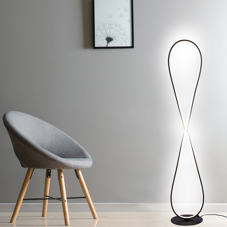 LED Stehleuchte Stehend 32W 3800lm 4000K Neutral Schwarz INFINITO Sanico Goldlux