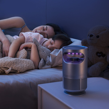 UV-Insektizid-Fallenlampe Elektrische Stehlaterne mit Ventilator 8xSMD 5W LED Grau VA0193 VAYOX