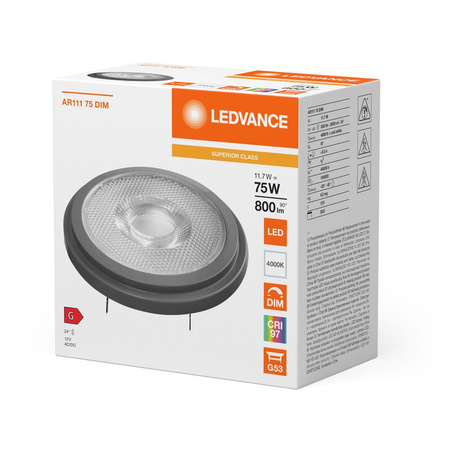 LED Lampen AR111 G53 11.7W = 75W 800lm 4000K Neutralweiß 12V DIMMABLE LEDVANCE