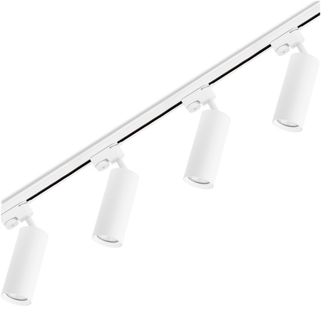 2m Stromschiene + 4x Schienenstrahler GU10 Weiß RITI LUMILED