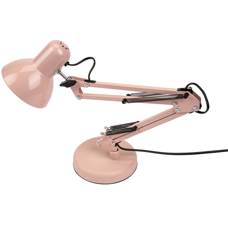 Schreibtisch Zeichnung Tischlampe E27 TOBI Pastell Rosa Lumiled + Countertop Halterung
