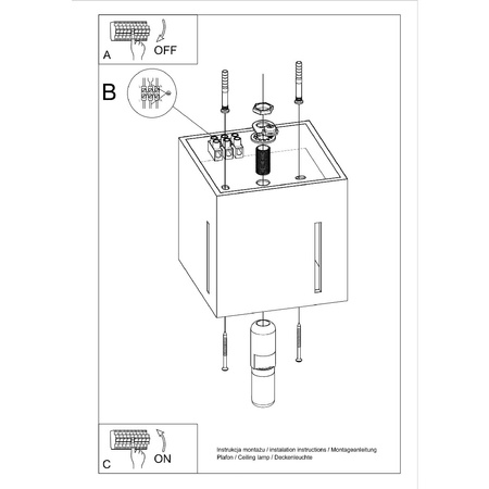 Anbauleuchte PIXAR G9 Cube Weiß SOLLUX