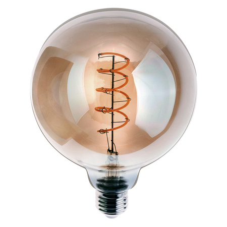 LED-Lampe E27 Globe G125 6W = 50W 660LM 2200K warmweiß 360° Smoke Filament LUMILED