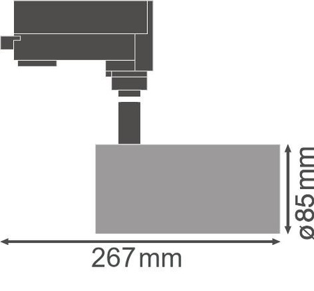 LED-Schienenlicht Reflektor 35W 2660lm CCT 3-Phasen einstellbar Weißes Schienenlicht Ledvance