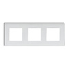 GLAS-Rahmen für die Steckdose weiß dreifach