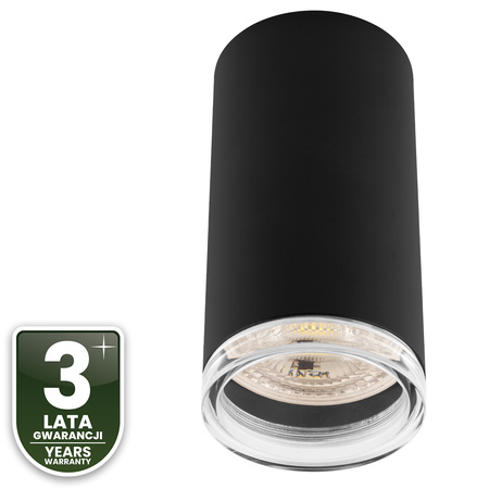 LED-Reflektor-Deckenleuchte Spot Tuba GU10 IP44 ADERO Schwarz Lumiled