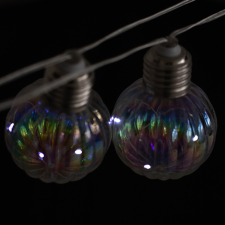 Solar Garten Girlande 20x LED Lichterkette Dekorative Kugeln 5.8m Kalt