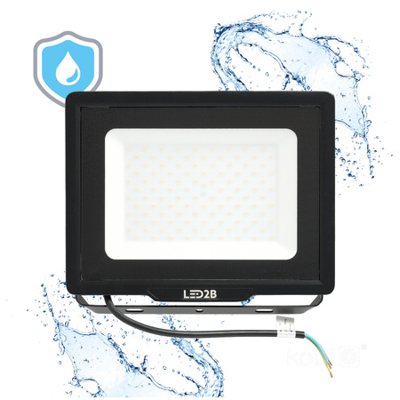 LED-Flutlicht 100W 8000lm 4000K IP65 Schwarz LED2B KOBI MH