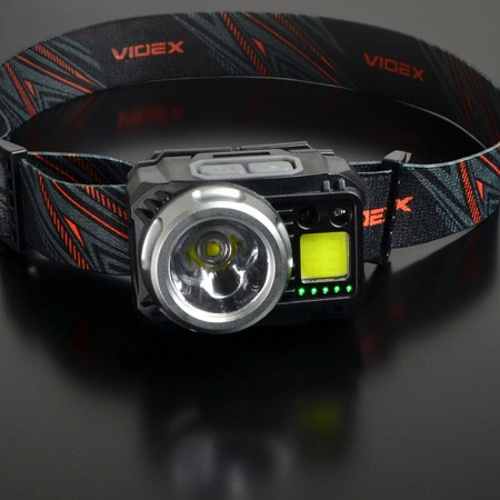 Wiederaufladbare LED-Stirnlampe 5W 5000lm 7 Modi USB-C Bewegungssensor Wasserdicht IP65 Videx