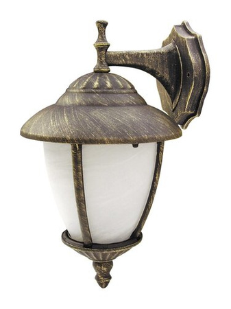 Gartenlampe LED Wandleuchte MADRID E27 IP43 Down Lantern Antik Gold RABALUX