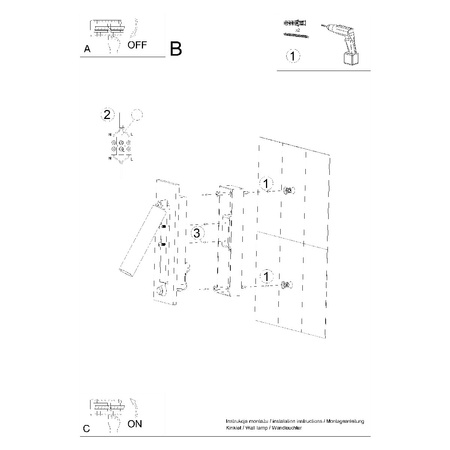 Wandleuchte Wandleuchte ENIF G9 Reflektor Moving Modern Schwarz SOLLUX