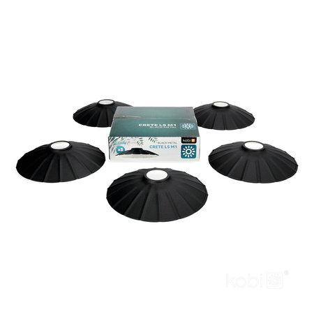 Lampenschirm für Girlande Set CRETE LS M1 Schwarz Metall 5 Stück Kobi