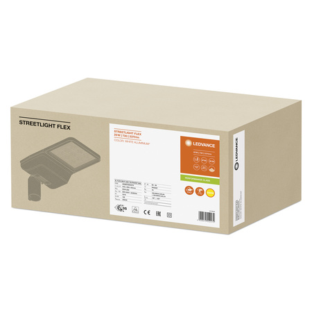 LED-Straßenleuchte Industriestraße Leuchte 25W 3370lm 3000K IP66 Weiß Straßenleuchte Flex Ledvance