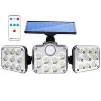 Solar-Flutlichtlampe 138x LED 10W 480lm Kalt IP65 Bewegungssensor + Fernbedienung