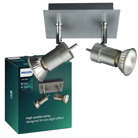 LED TITAN Deckenleuchte 2x GU10 Reflektor Bewegliche Leuchte Aluminium PHILIPS