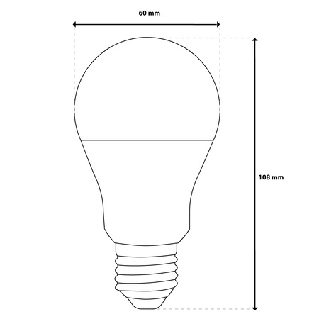 LED Lampen E27, Glühbirne A60 8W = 60W 806lm 260° 3000K warm LUMILED