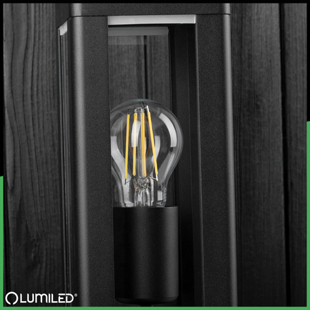 Gartenleuchte E27, Außenstehleuchte Pollerleuchte 50cm TILIA LUMILED