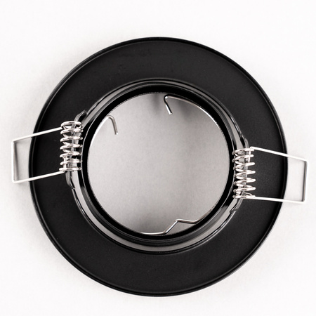 Einbaustrahler GU10, MR16 Einbauspot HALOGEN Runde beweglich Schwarz Blech AURELI LUMILED