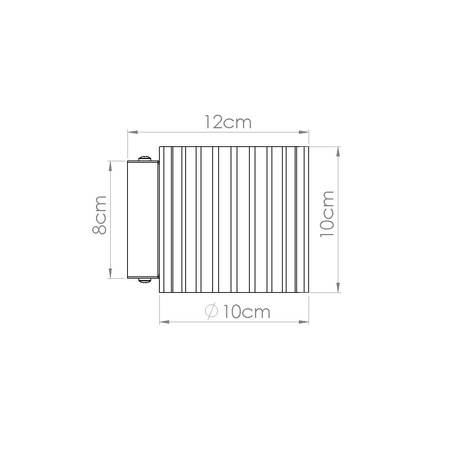 Aufputz G9 Aluminium Pfirsich Aura Deep Space SL.1826 Sollux
