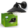 LED Gartenleuchte Wandleuchte CORMORANT myGarden E27 IP44 Schwarz PHILIPS