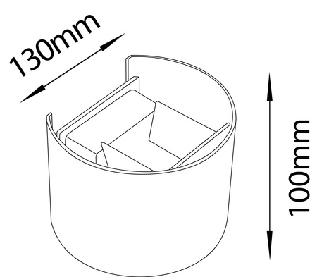Wandleuchte Außen 2x 3W, Garten-Wandleuchte 4000K nach oben und unten verstellbar Schwarz PINUS LUMILED