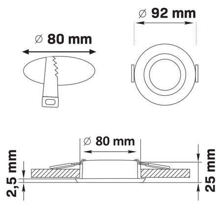 Spot MR16 Weiß 12V FALCO Sanico Sanico Goldlux Einbauleuchte