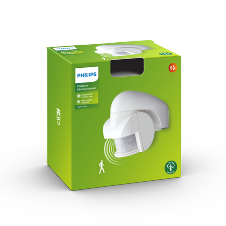 VIRGINIA Aufputz-PIR-Bewegungsmelder IP44 beweglich weiß PHILIPS