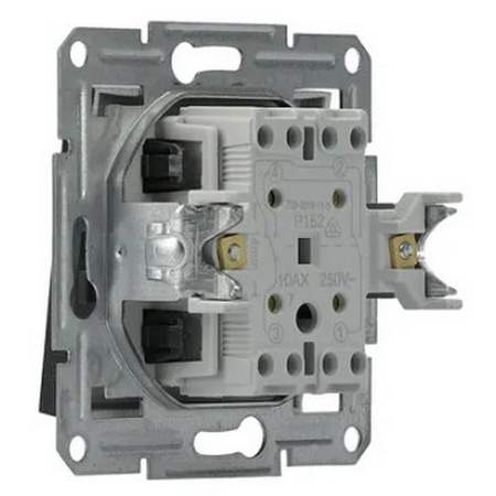 Lichtschalter Single Cross Single Pole ohne Rahmen Unterputzmontage Asfora IP20 Anthrazit