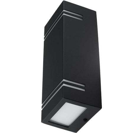 Gartenleuchte NELA Elevation Wandleuchte 2xGU10 IP44 Oben Unten Schwarz