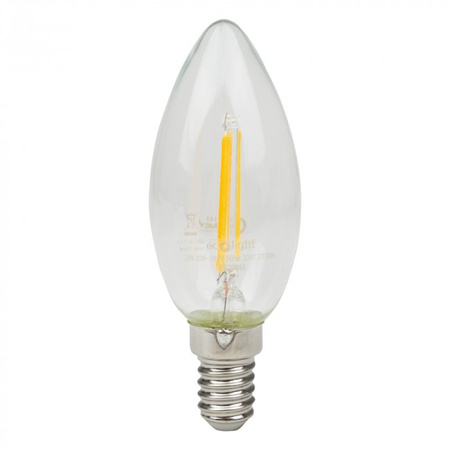 LED Birne Kerze B35 E14 2W 240lm 2700K Warm FILAMENT Ecolight